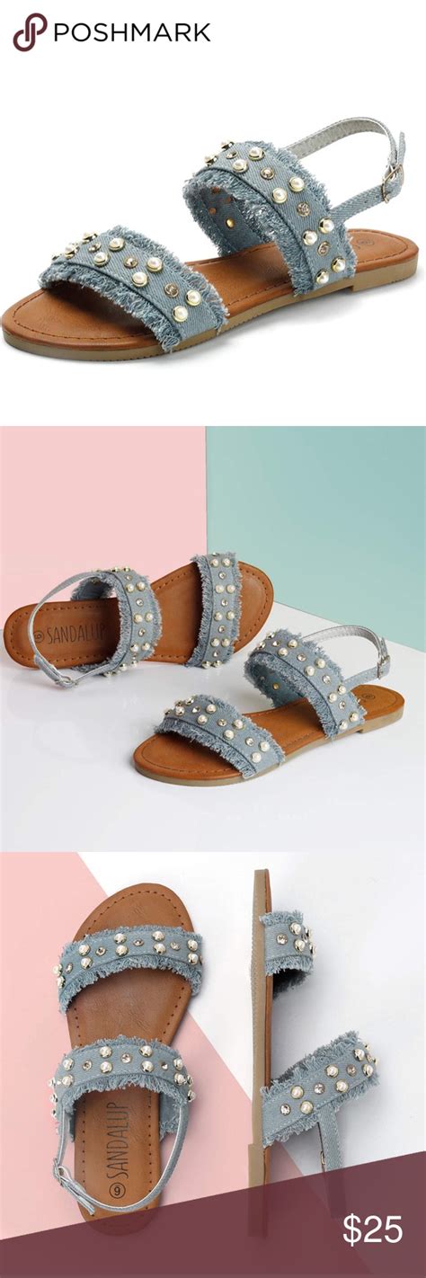 denim sandals wirh pearls prada|Women's Sandals .